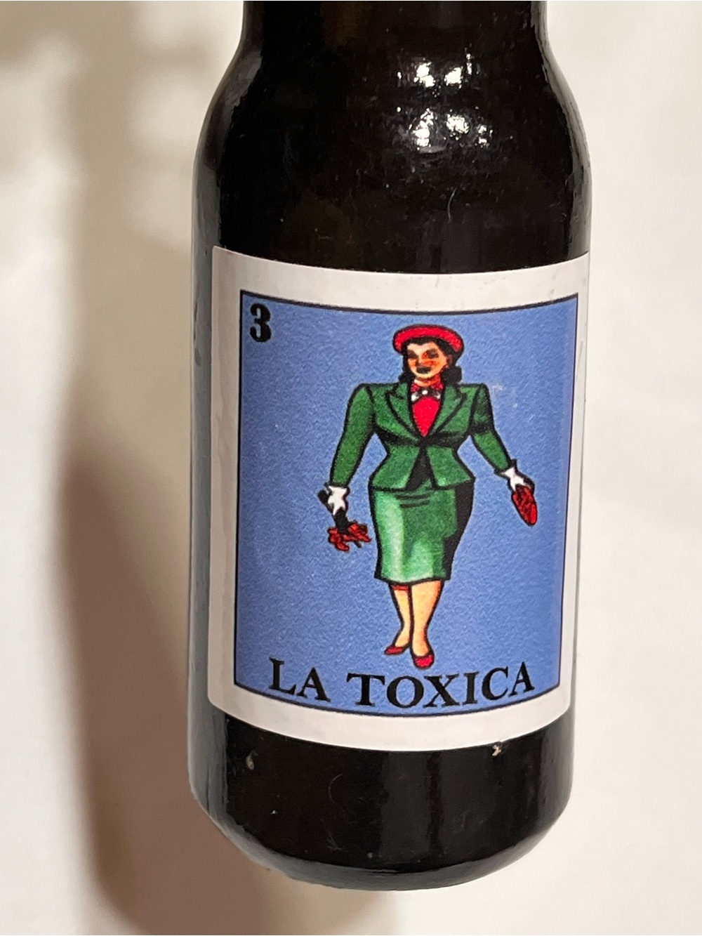 La Toxica Can Opener Wood Bottle